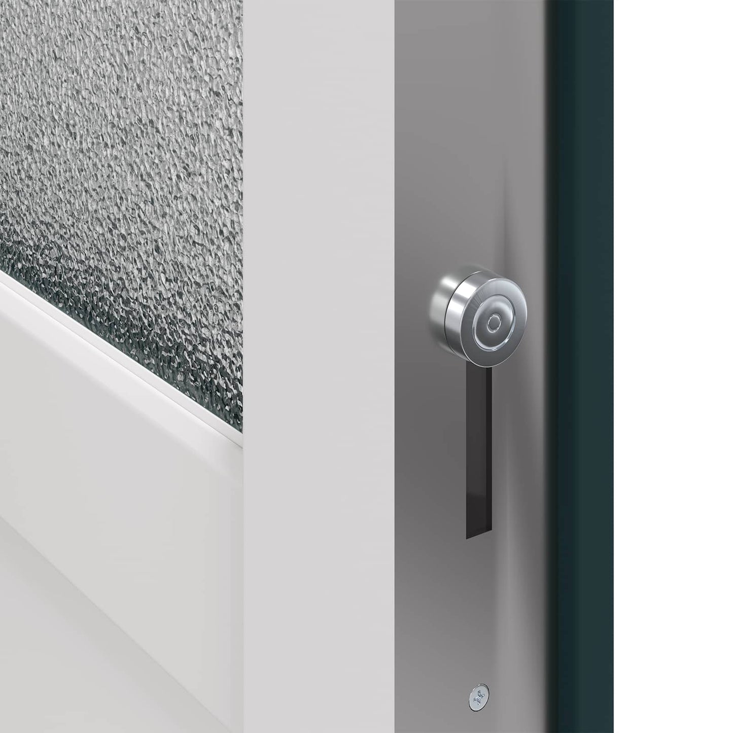 Porta d'ingresso laterale Antracite 98 x 198 cm PVC