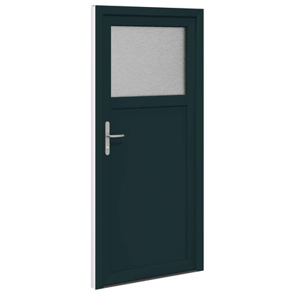 Porta d'ingresso laterale Antracite 98 x 198 cm PVC