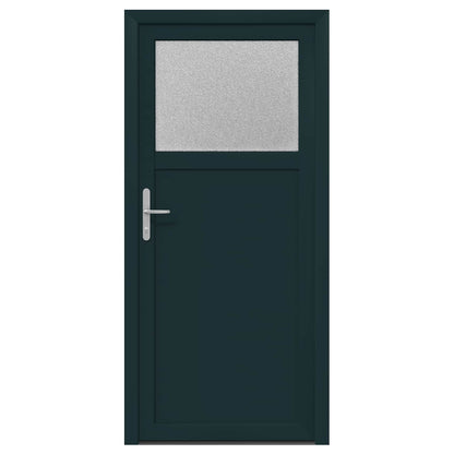 Porta d'ingresso laterale Antracite 98 x 198 cm PVC
