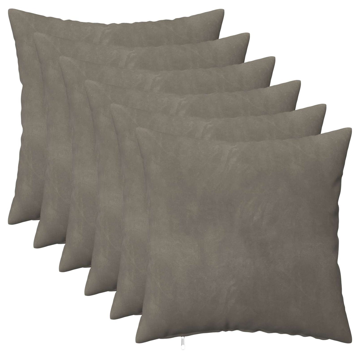 Cuscino con cuscino HEERLEN 6 pz Grigio Chiaro Velluto