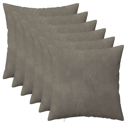 Cuscino con cuscino HEERLEN 6 pz Grigio Chiaro Velluto