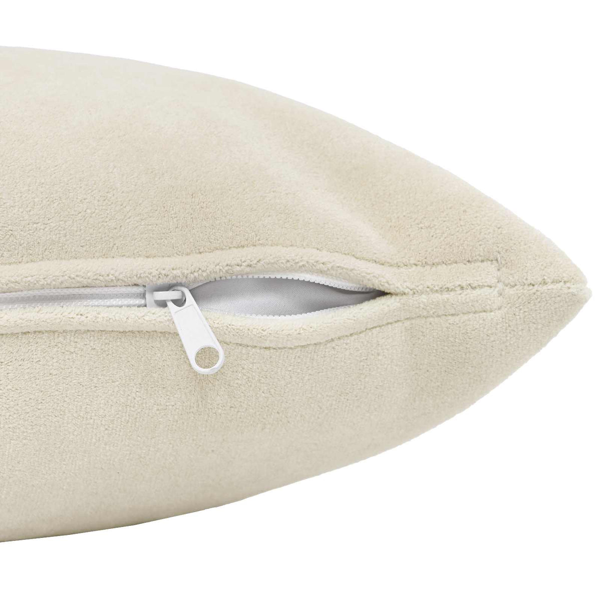 Cuscino con cuscino HEERLEN 6 pz Crema Fleece in microfibra | homemem39