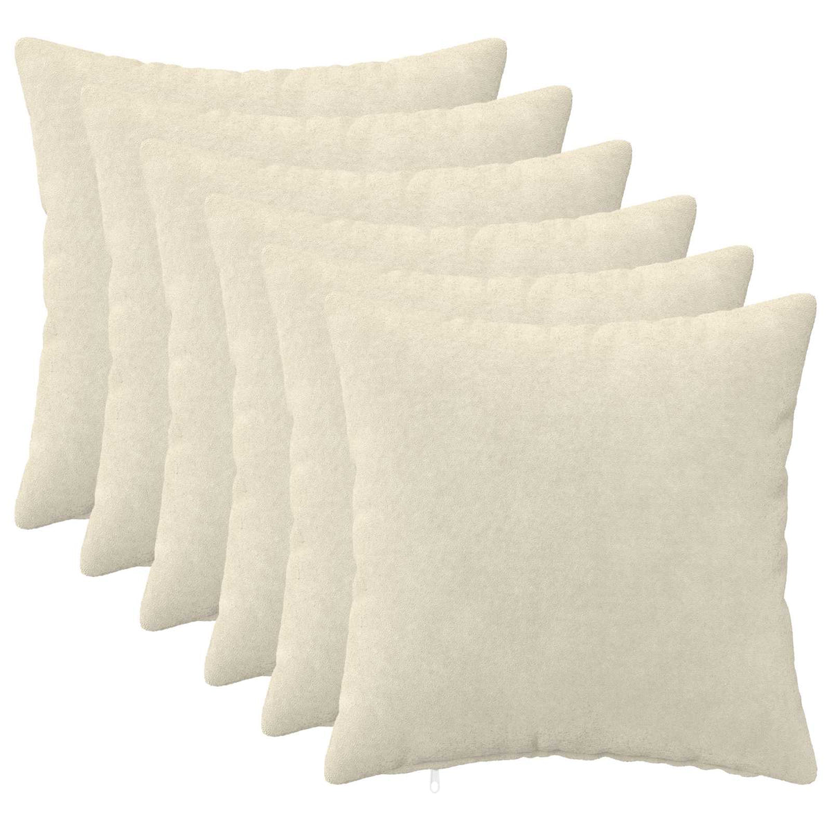 Cuscino con cuscino HEERLEN 6 pz Crema Fleece in microfibra | homemem39