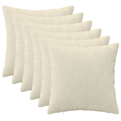 Cuscino con cuscino HEERLEN 6 pz Crema Fleece in microfibra | homemem39