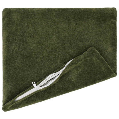 Cuscino con cuscino HEERLEN 2 pz Verde Fleece in microfibra | homemem39