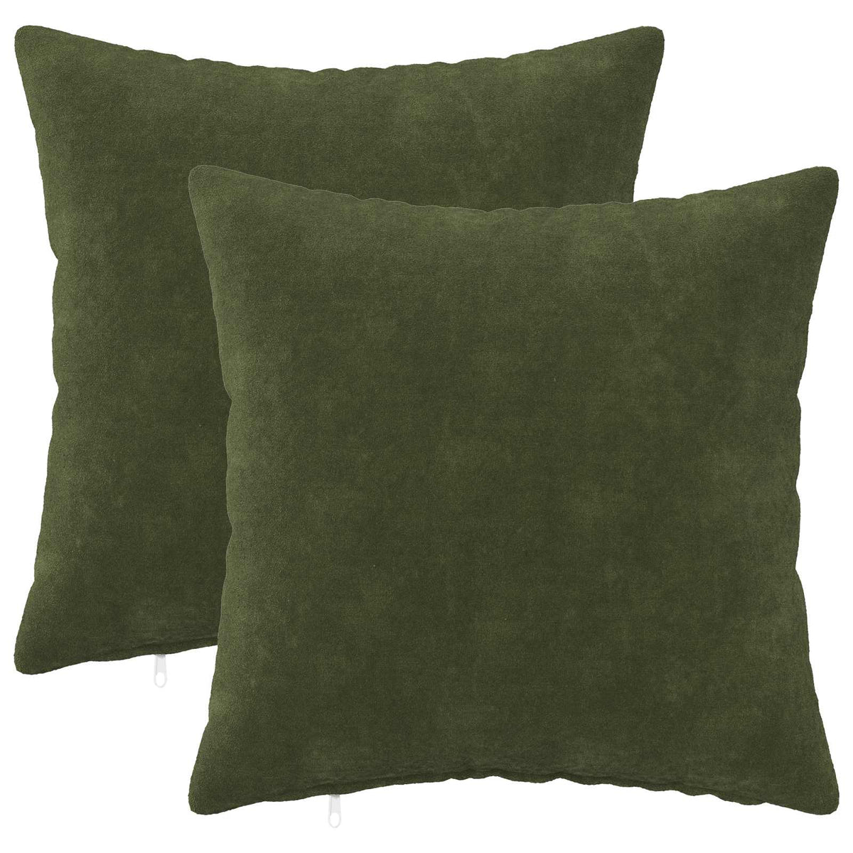 Cuscino con cuscino HEERLEN 2 pz Verde Fleece in microfibra