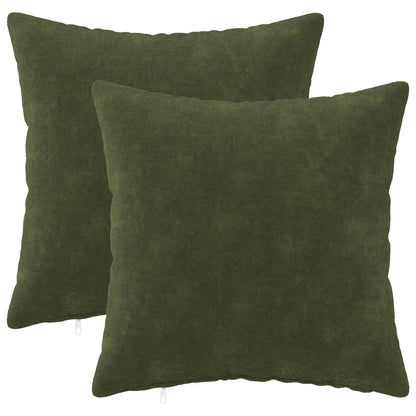 Cuscino con cuscino HEERLEN 2 pz Verde Fleece in microfibra