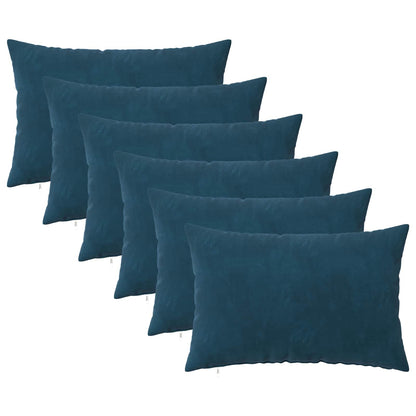 Cuscino con cuscino HEERLEN 6 pz Blu Velluto | homemem39