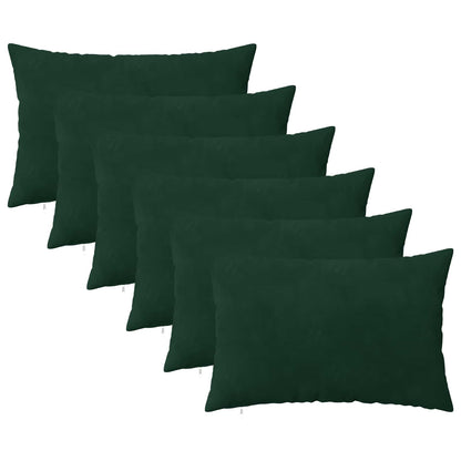 Cuscino con cuscino HEERLEN 6 pz Verde Scuro Velluto | homemem39