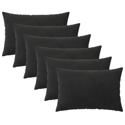 Cuscino con cuscino HEERLEN 6 pz Nero Velluto | homemem39