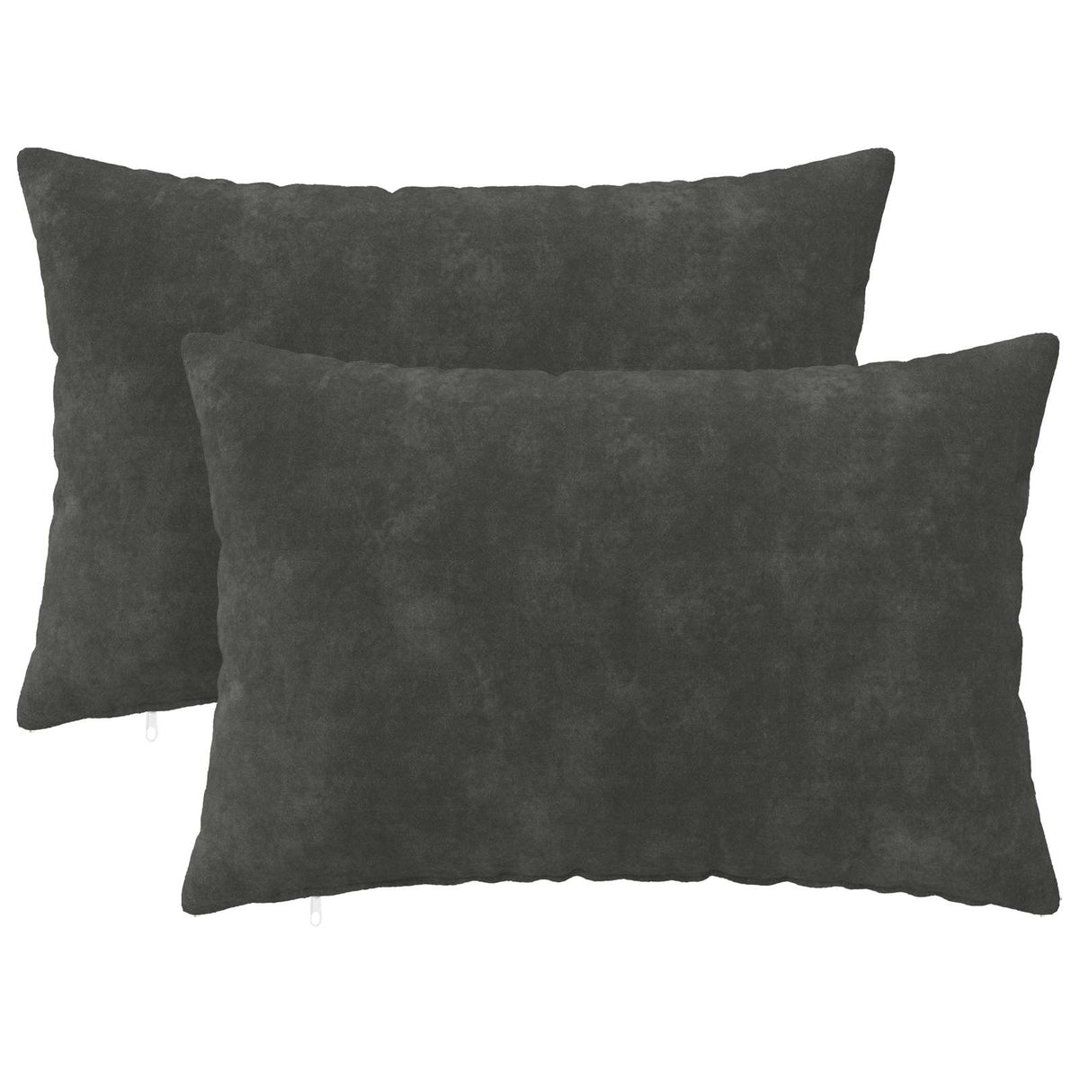 Cuscino con cuscino HEERLEN 2 pz Antracite Fleece in microfibra | homemem39