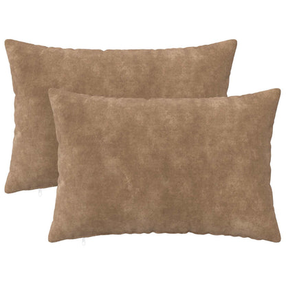 Cuscino con cuscino HEERLEN 2 pz Tortora Fleece in microfibra | homemem39
