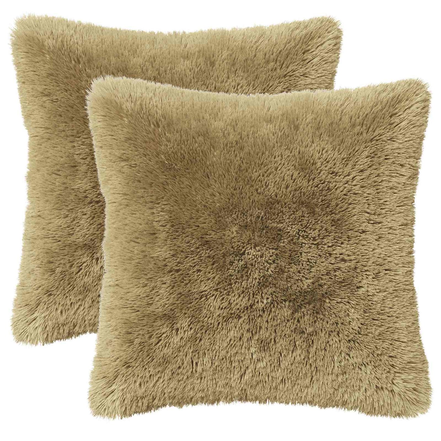 Cuscino con cuscino HEERLEN 2 pz Grigio Chiaro Fleece PV