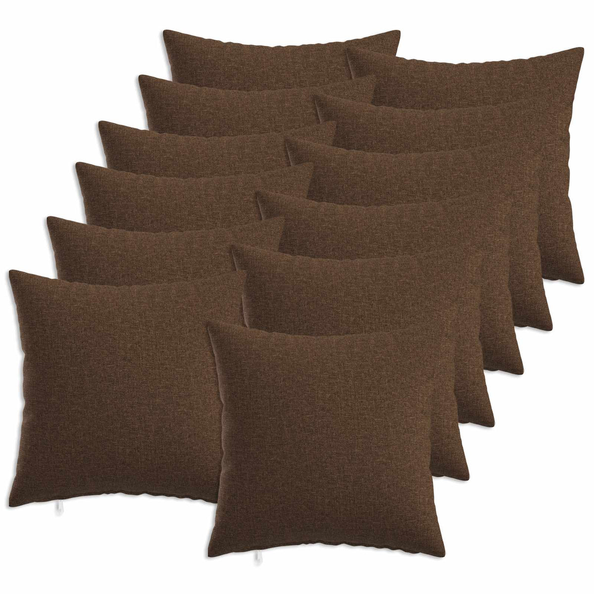 Cuscino da Lanciare 12 pz HEERLEN Marrone 40 x 40 cm Tessuto