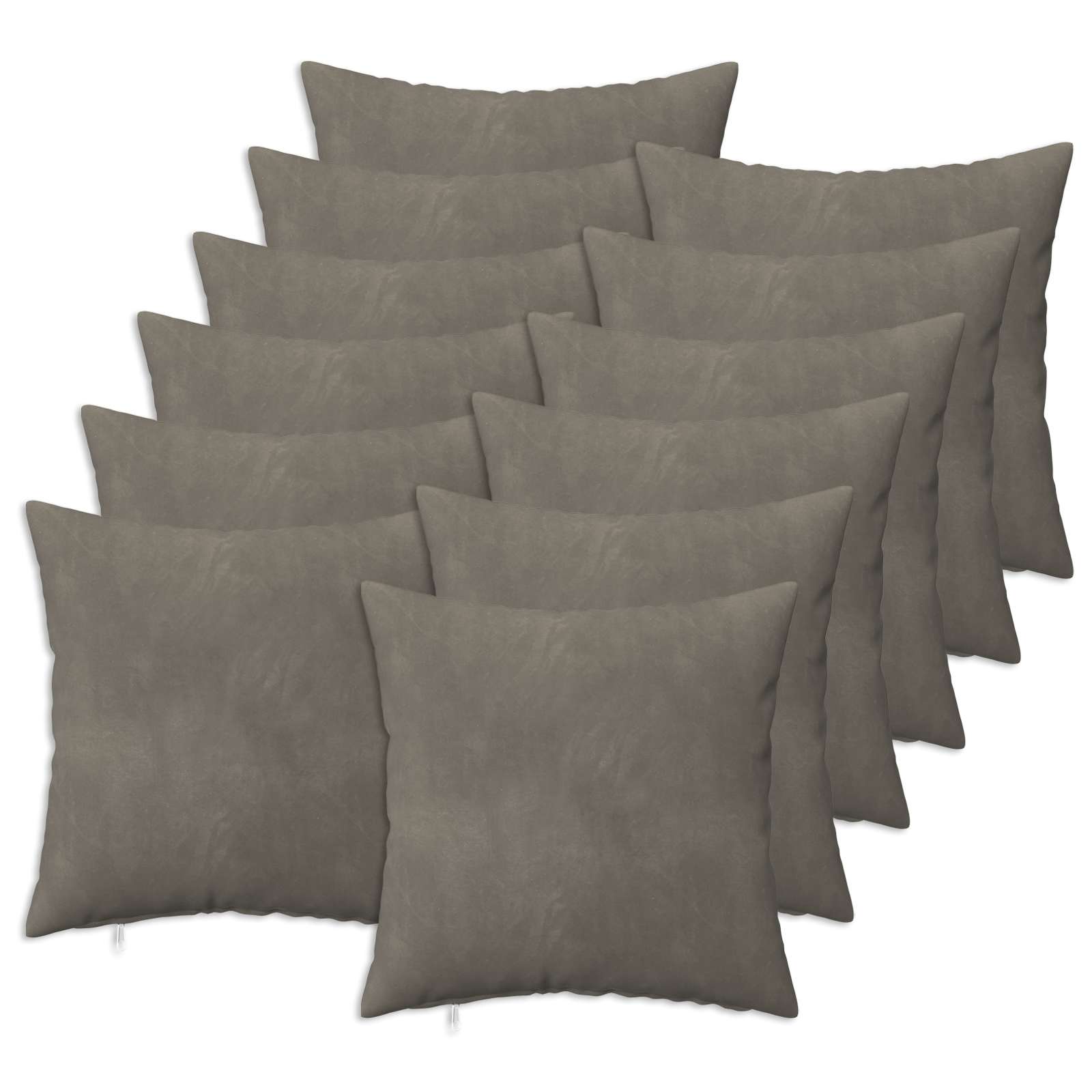 Cuscino con cuscino HEERLEN 12 pz Grigio Chiaro Velluto | homemem39