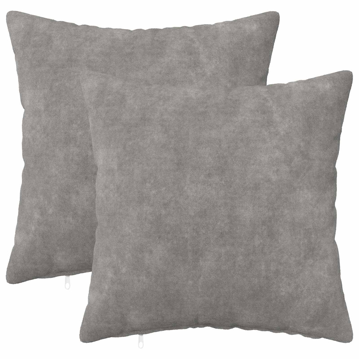Cuscino HEERLEN 2 pz Grigio Chiaro Fleece in microfibra | homemem39
