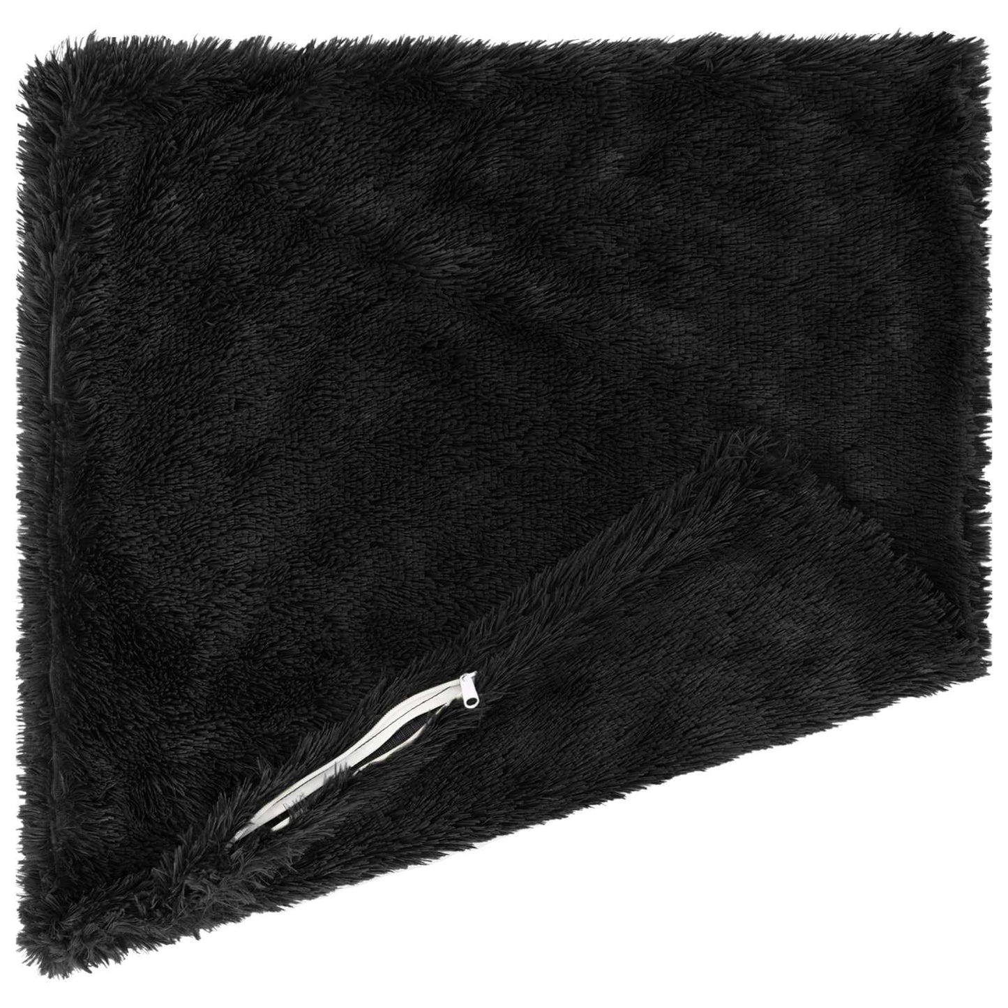 Cuscino con cuscino HEERLEN 6 pz Nero Fleece PV | homemem39