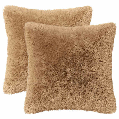 Cuscino con cuscino HEERLEN 2 pz Tortora Fleece PV | homemem39