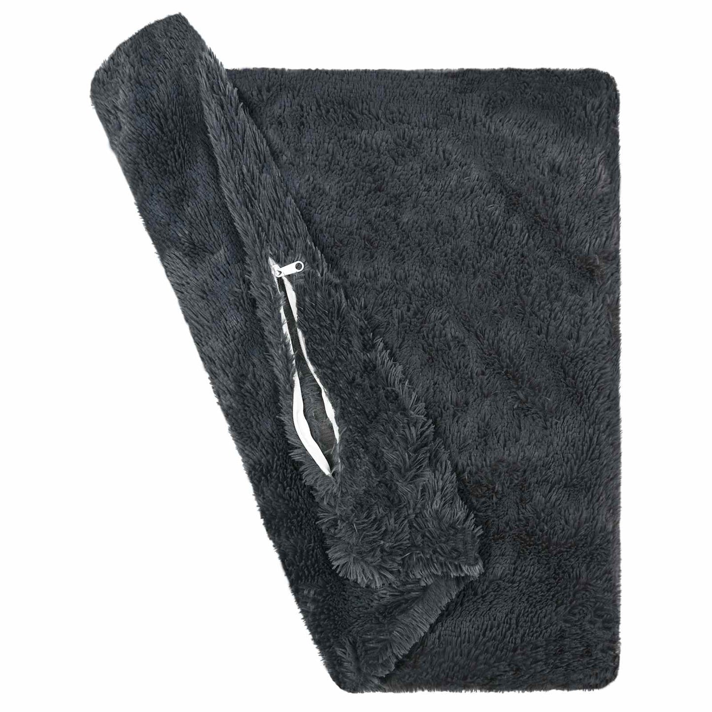 Cuscino con cuscino HEERLEN 2 pz Antracite Fleece PV | homemem39