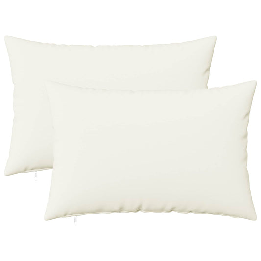 Cuscino con cuscino HEERLEN 2 pz Bianco Tessuto | homemem39