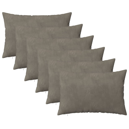 Cuscino con cuscino HEERLEN 6 pz Grigio Chiaro Velluto | homemem39