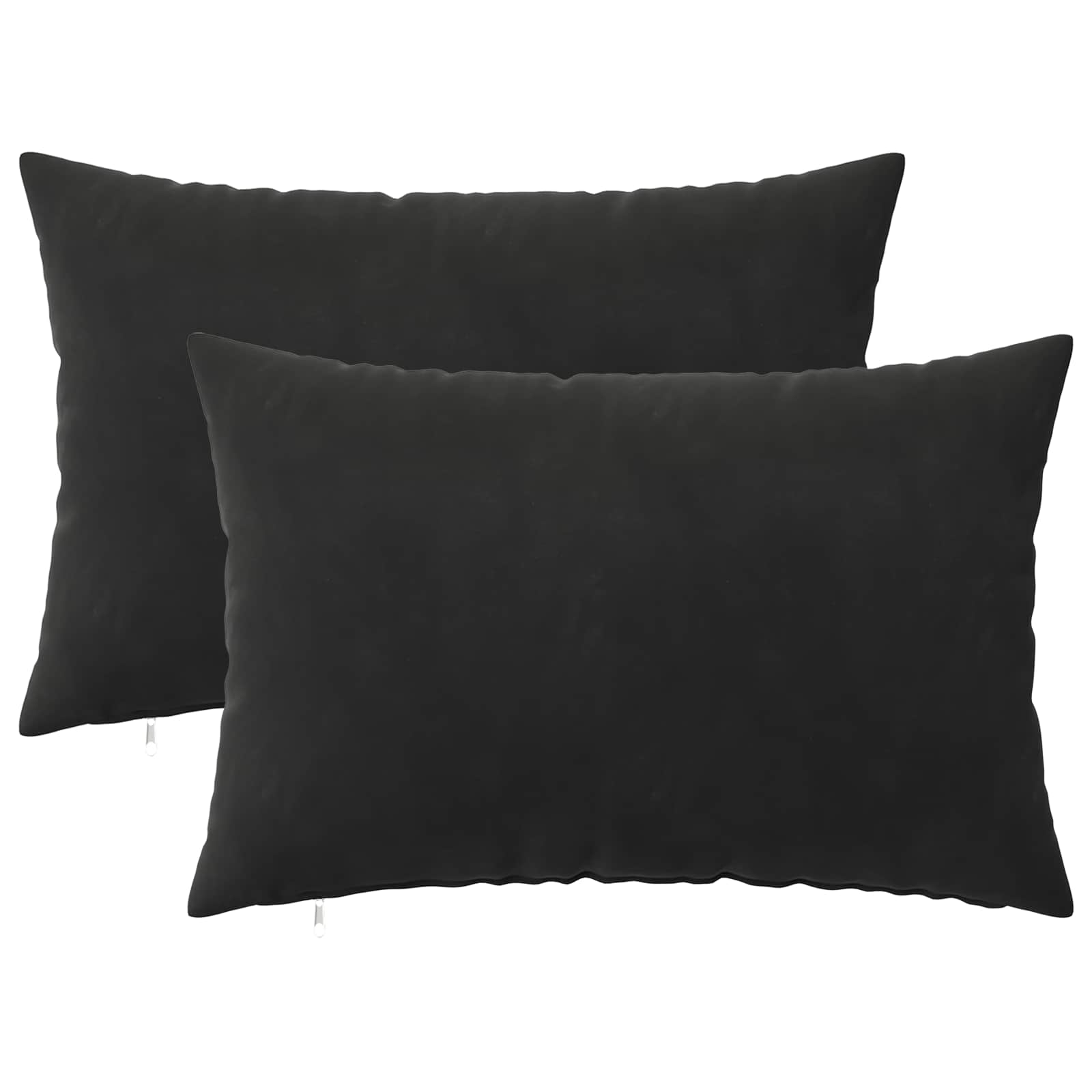 Cuscino con cuscino HEERLEN 2 pz Nero Velluto | homemem39