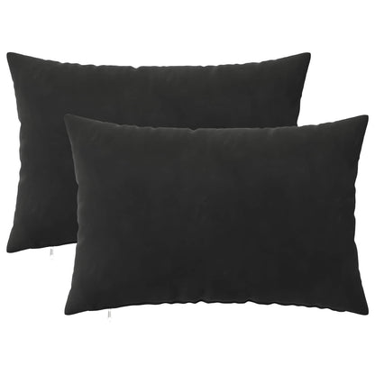 Cuscino con cuscino HEERLEN 2 pz Nero Velluto | homemem39