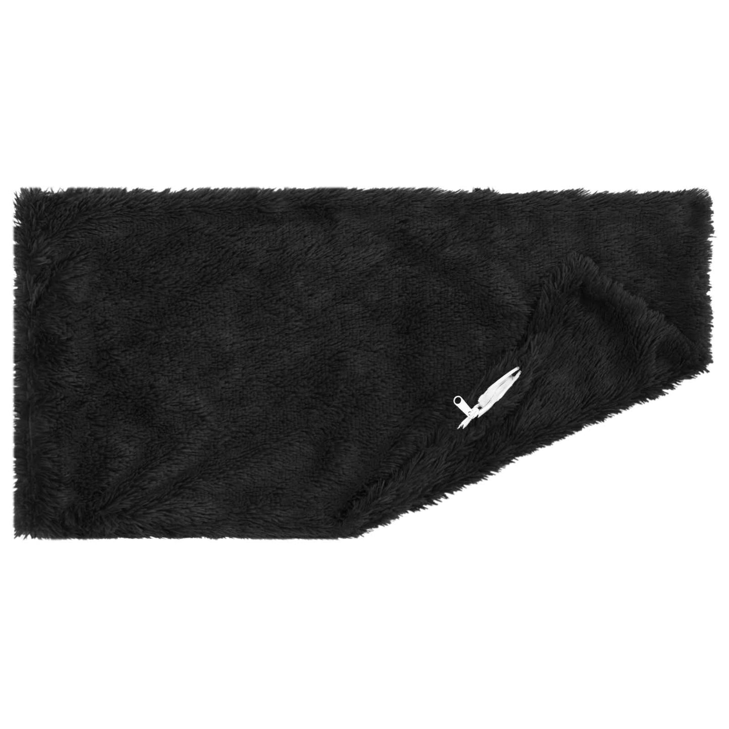 Cuscino con cuscino HEERLEN 2 pz Nero Fleece PV