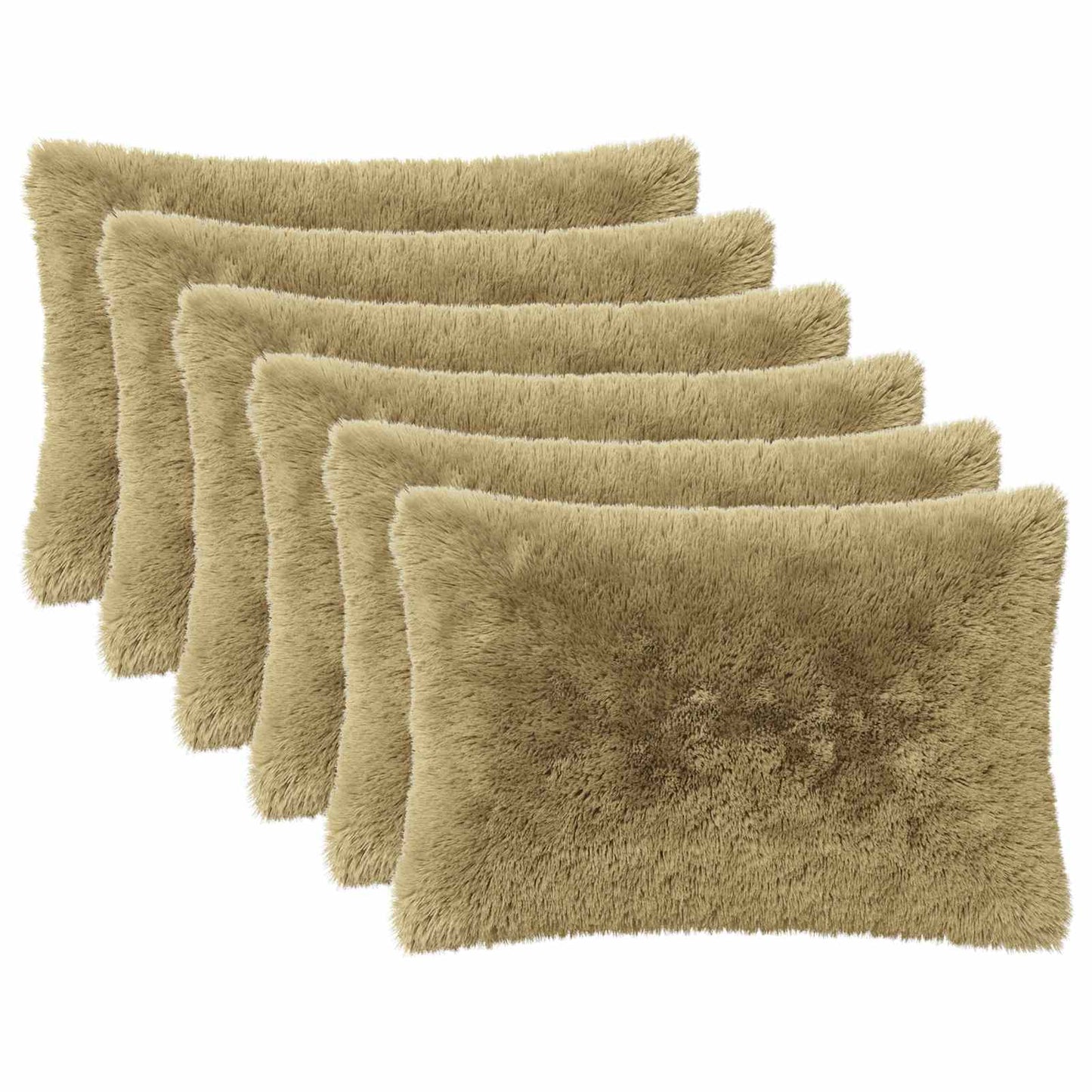 Cuscino con cuscino HEERLEN 6 pz Grigio Chiaro Fleece PV | homemem39