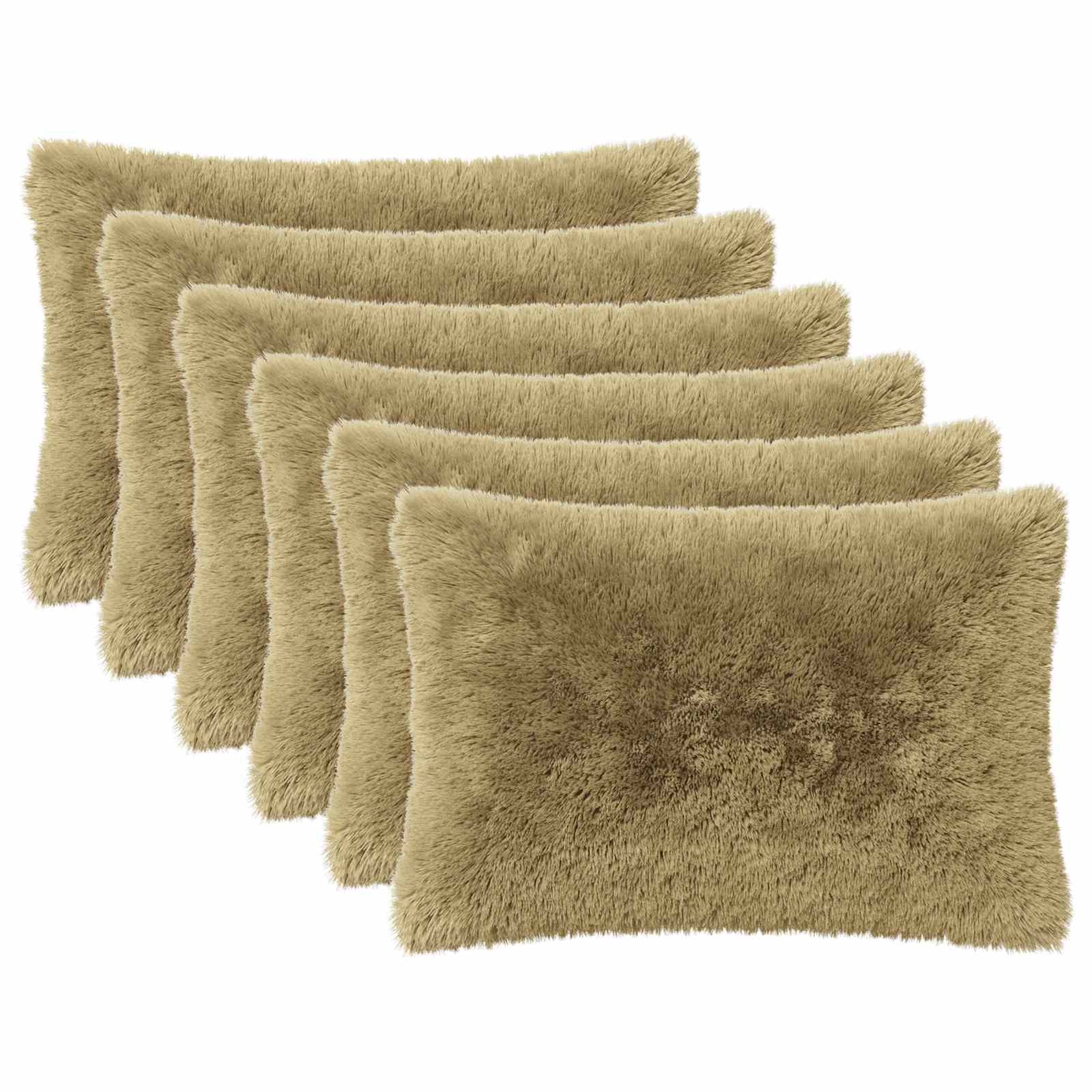 Cuscino con cuscino HEERLEN 6 pz Grigio Chiaro Fleece PV | homemem39