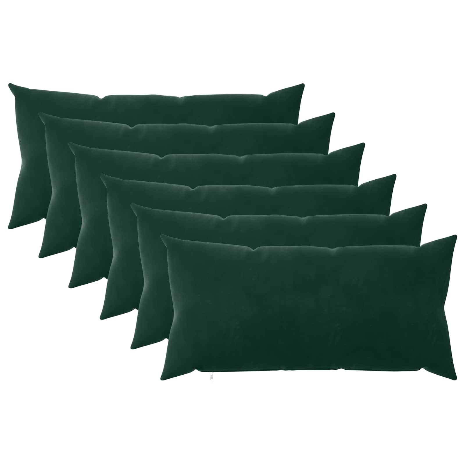 Cuscino con cuscino HEERLEN 6 pz Verde Scuro Velluto | homemem39