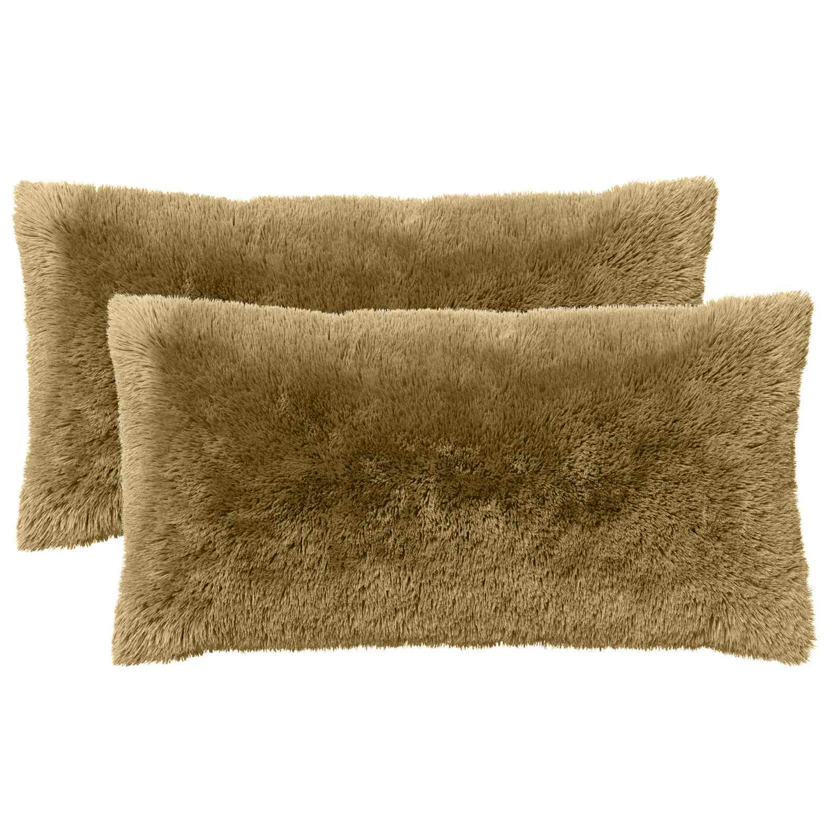 Cuscino con cuscino HEERLEN 2 pz Grigio Chiaro Fleece PV