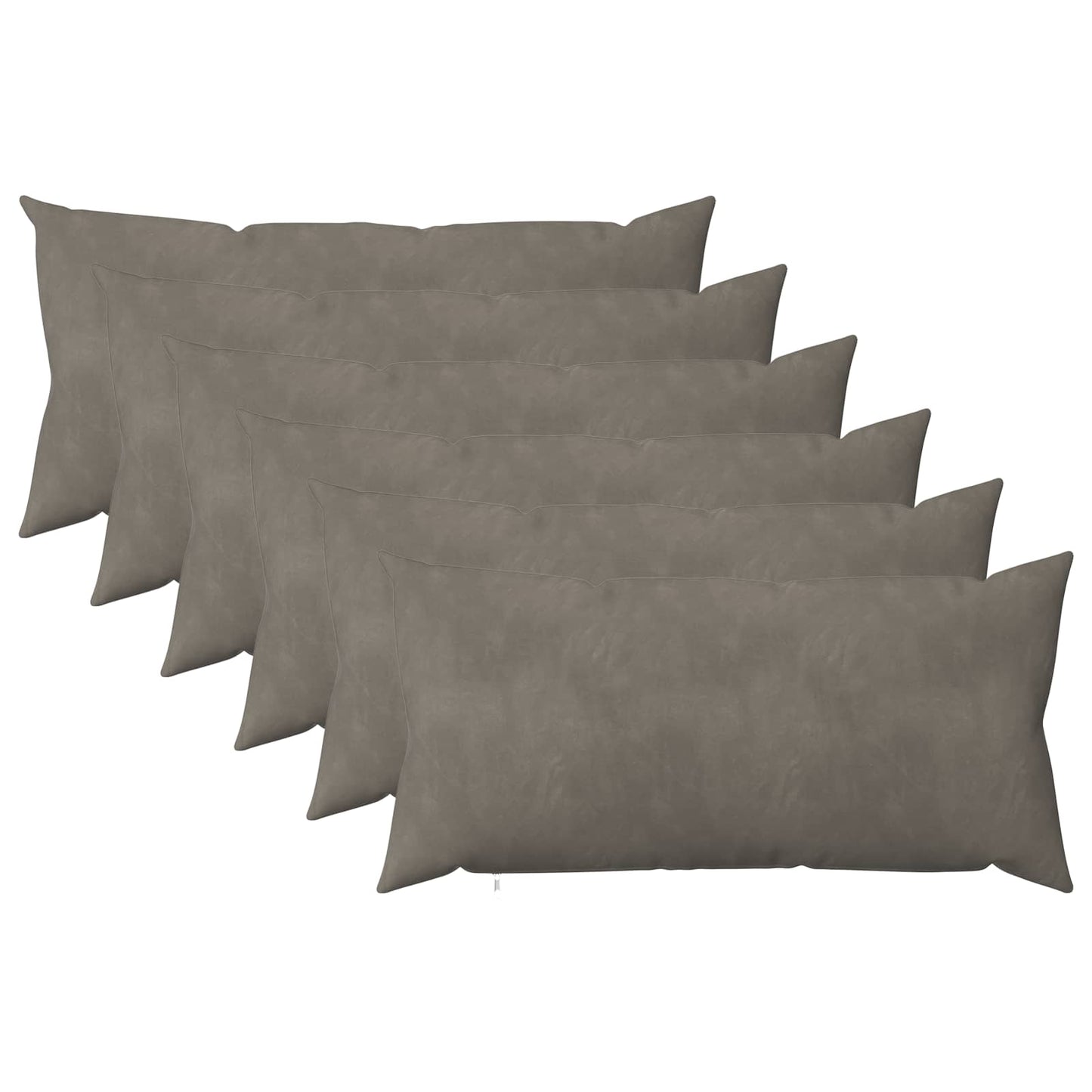 Cuscino con cuscino HEERLEN 6 pz Grigio Chiaro Velluto | homemem39