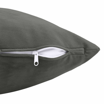 Cuscino con cuscino HEERLEN 2 pz Grigio Scuro Velluto | homemem39