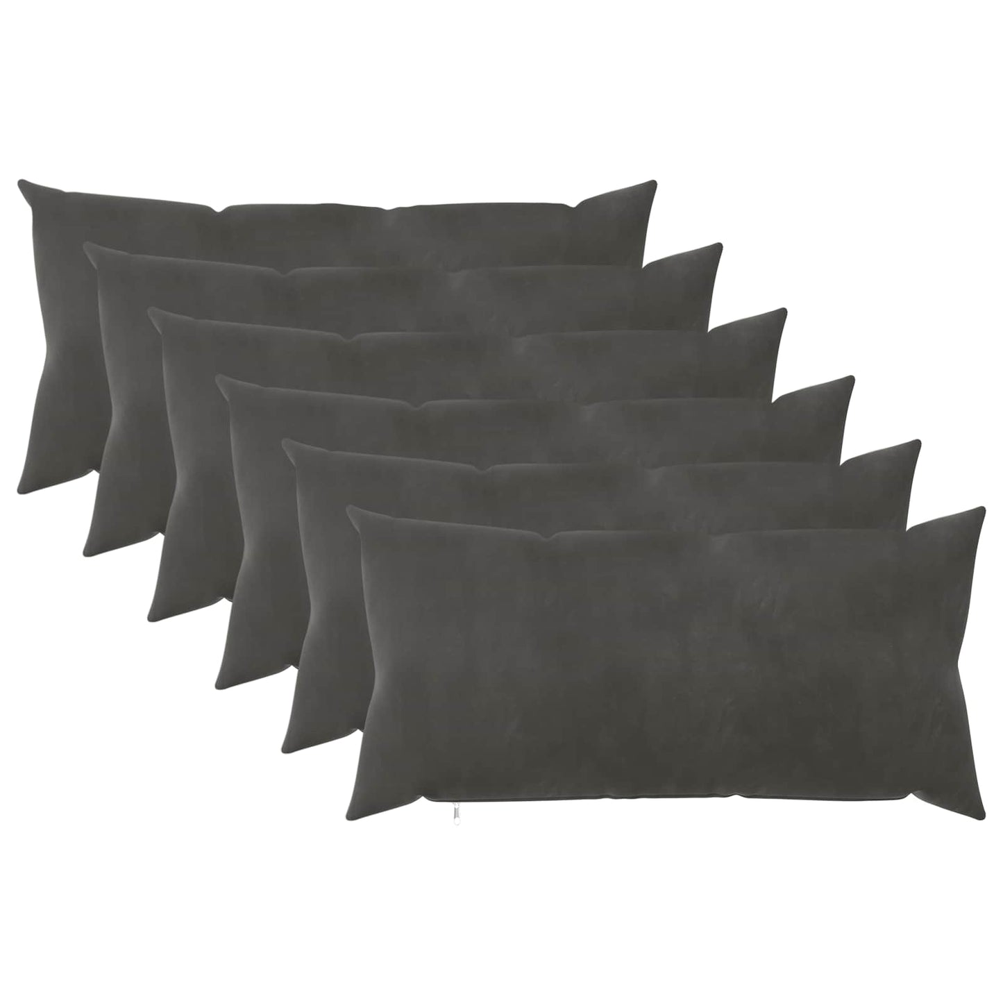 Cuscino con cuscino HEERLEN 6 pz Grigio Scuro Velluto | homemem39
