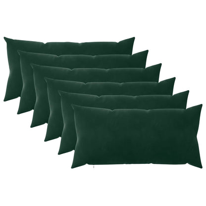Cuscino con cuscino HEERLEN 6 pz Verde Scuro Velluto | homemem39