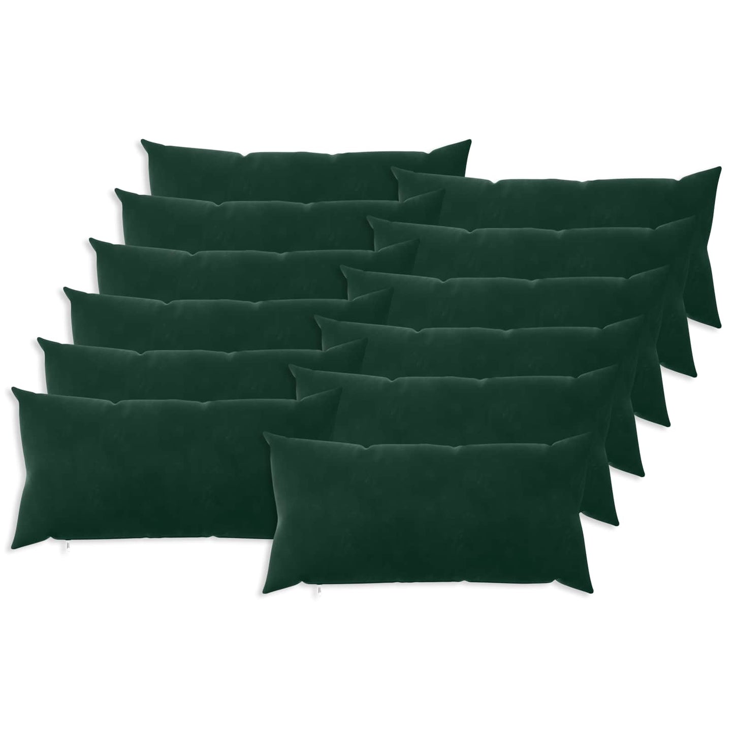 Cuscino con cuscino HEERLEN 12 pz Verde Scuro Velluto | homemem39