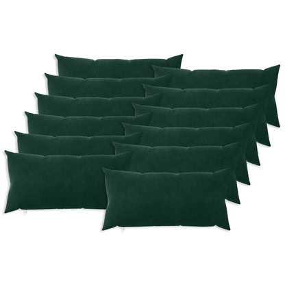 Cuscino con cuscino HEERLEN 12 pz Verde Scuro Velluto | homemem39