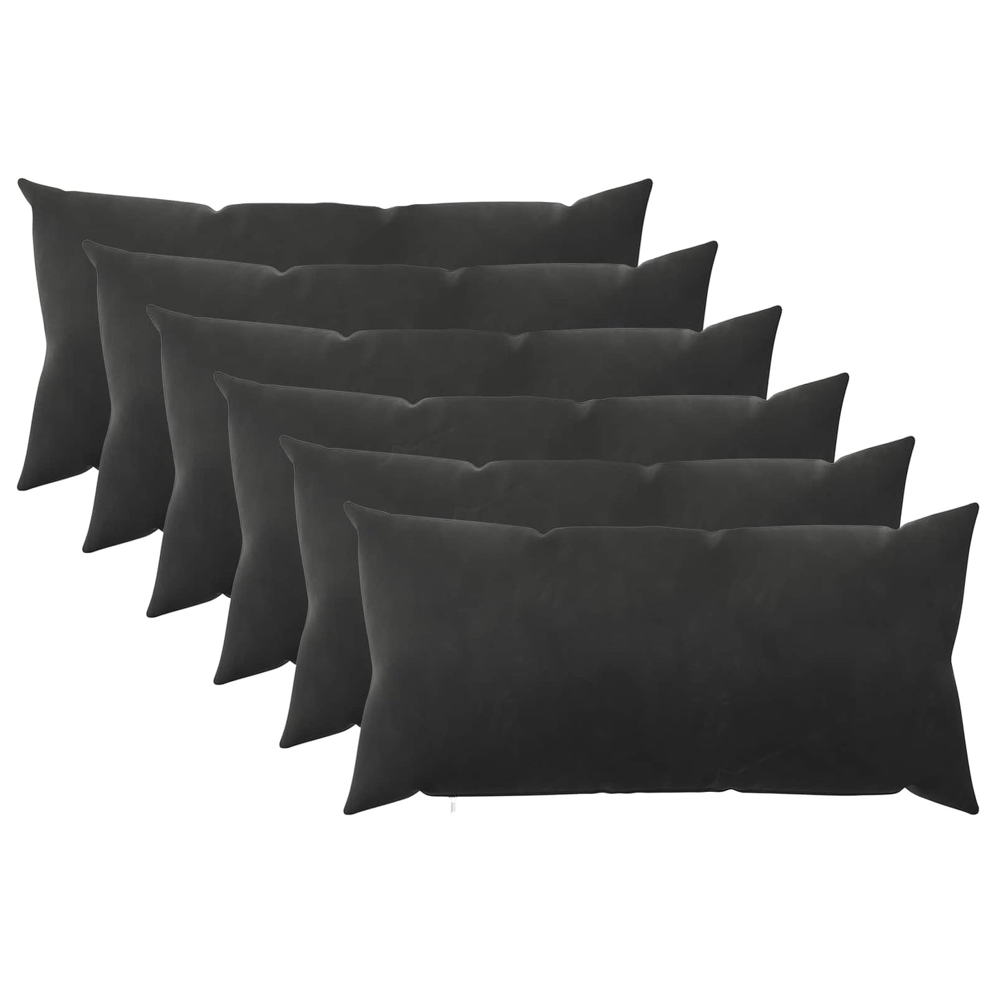 Cuscino con cuscino HEERLEN 6 pz Nero Velluto | homemem39