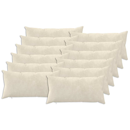 Cuscino con cuscino HEERLEN 12 pz Crema Fleece in microfibra | homemem39
