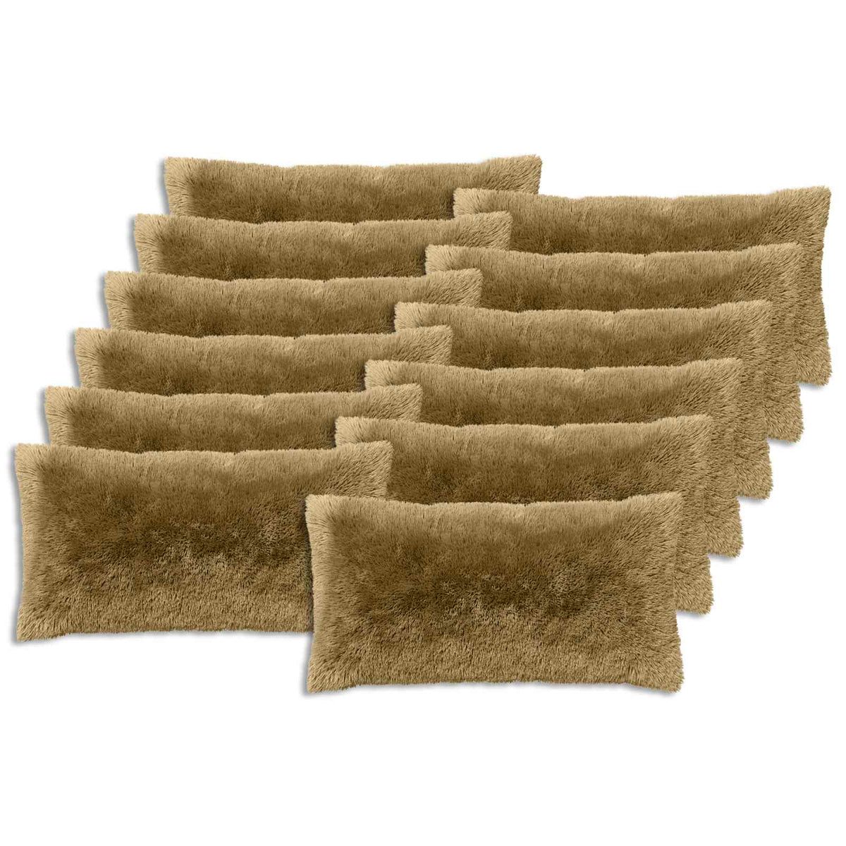 Cuscino con cuscino HEERLEN 2 pz Grigio Chiaro Fleece PV