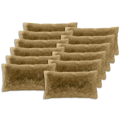 Cuscino con cuscino HEERLEN 2 pz Grigio Chiaro Fleece PV
