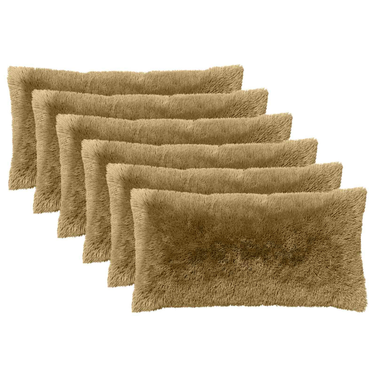 Cuscino con cuscino HEERLEN 6 pz Grigio Chiaro Fleece PV