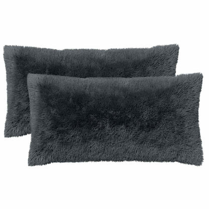 Cuscino con cuscino HEERLEN 2 pz Antracite Fleece PV | homemem39