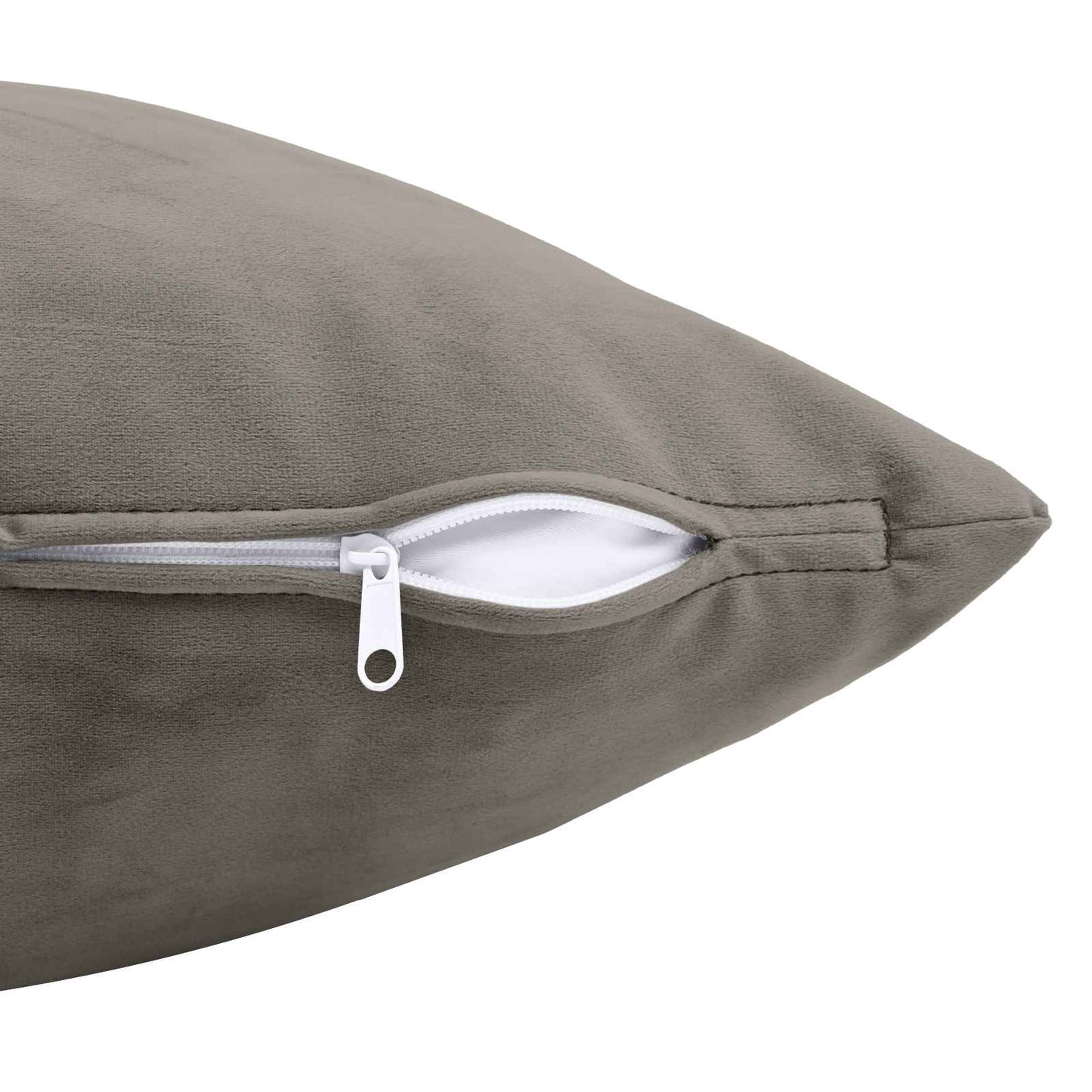 Cuscino con cuscino HEERLEN Grigio Chiaro 40 x 145 cm Velluto | homemem39