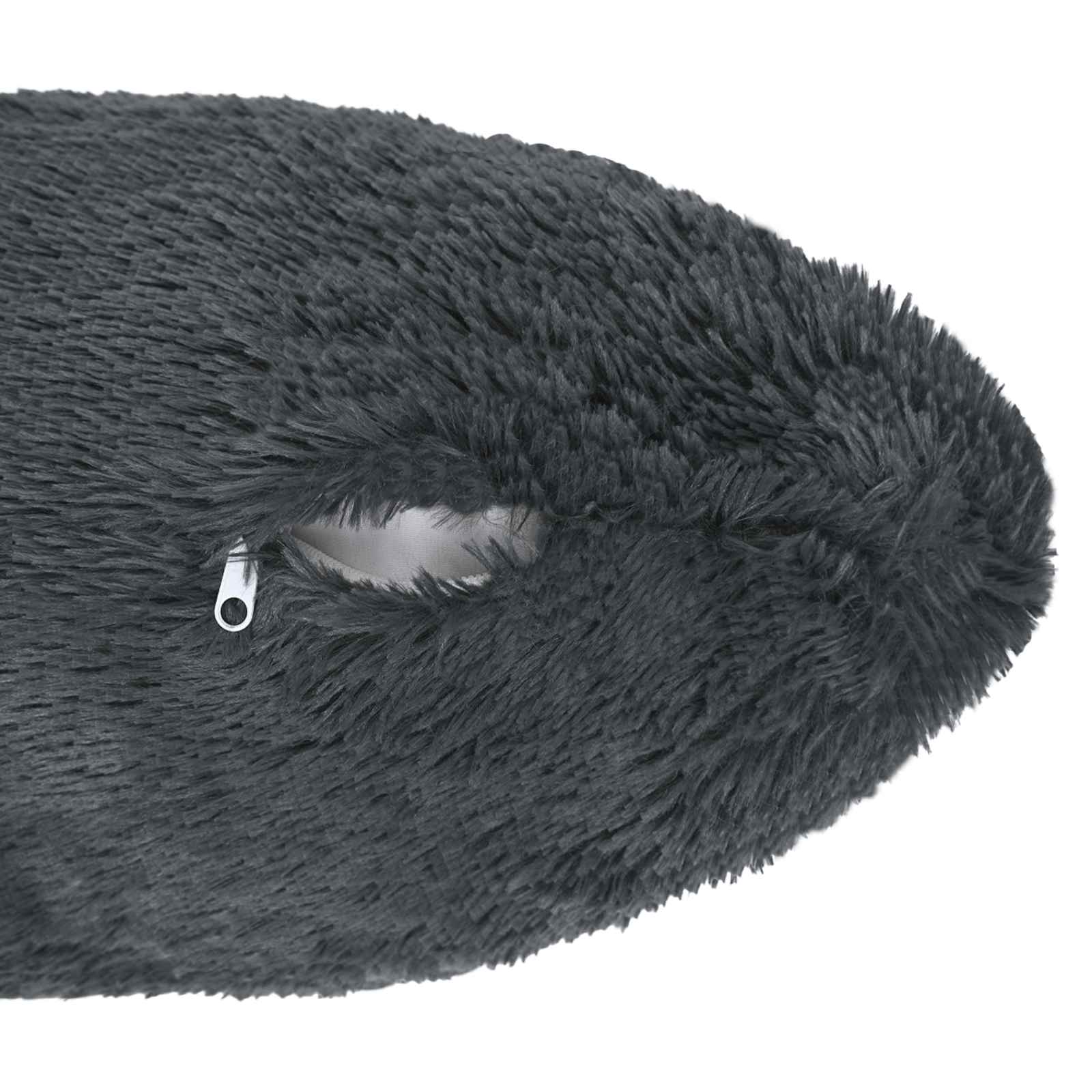 Cuscino con cuscino HEERLEN Antracite 40 x 145 cm Fleece PV | homemem39