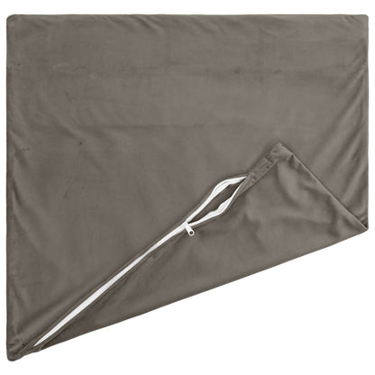 Cuscino con cuscino HEERLEN 6 pz Grigio Chiaro Velluto | homemem39