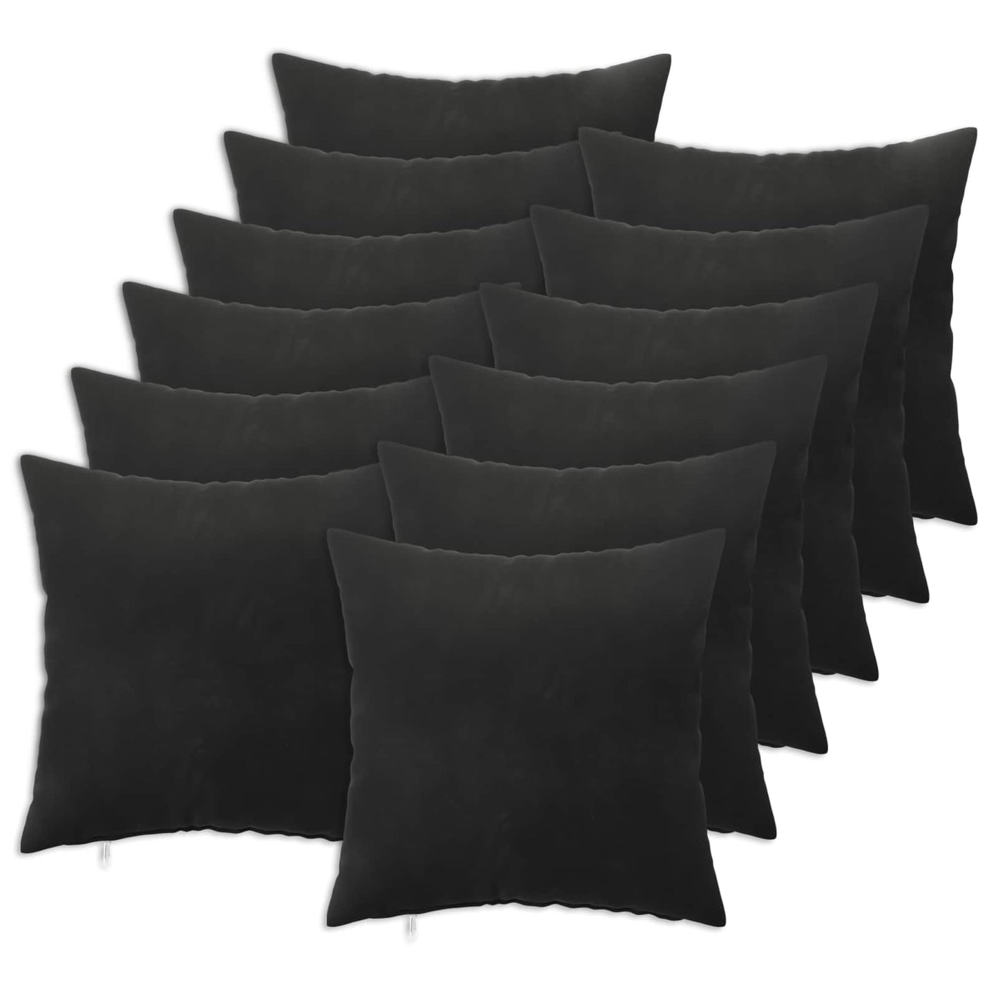 Cuscino con cuscino HEERLEN 12 pz Nero Velluto | homemem39