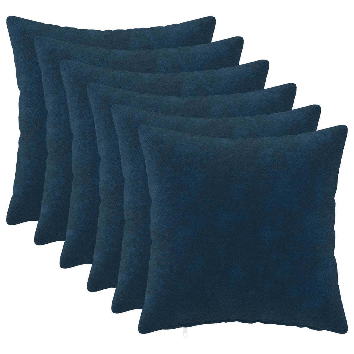 Cuscino 6 pz HEERLEN Blu 45 x 45 cm Fleece in microfibra