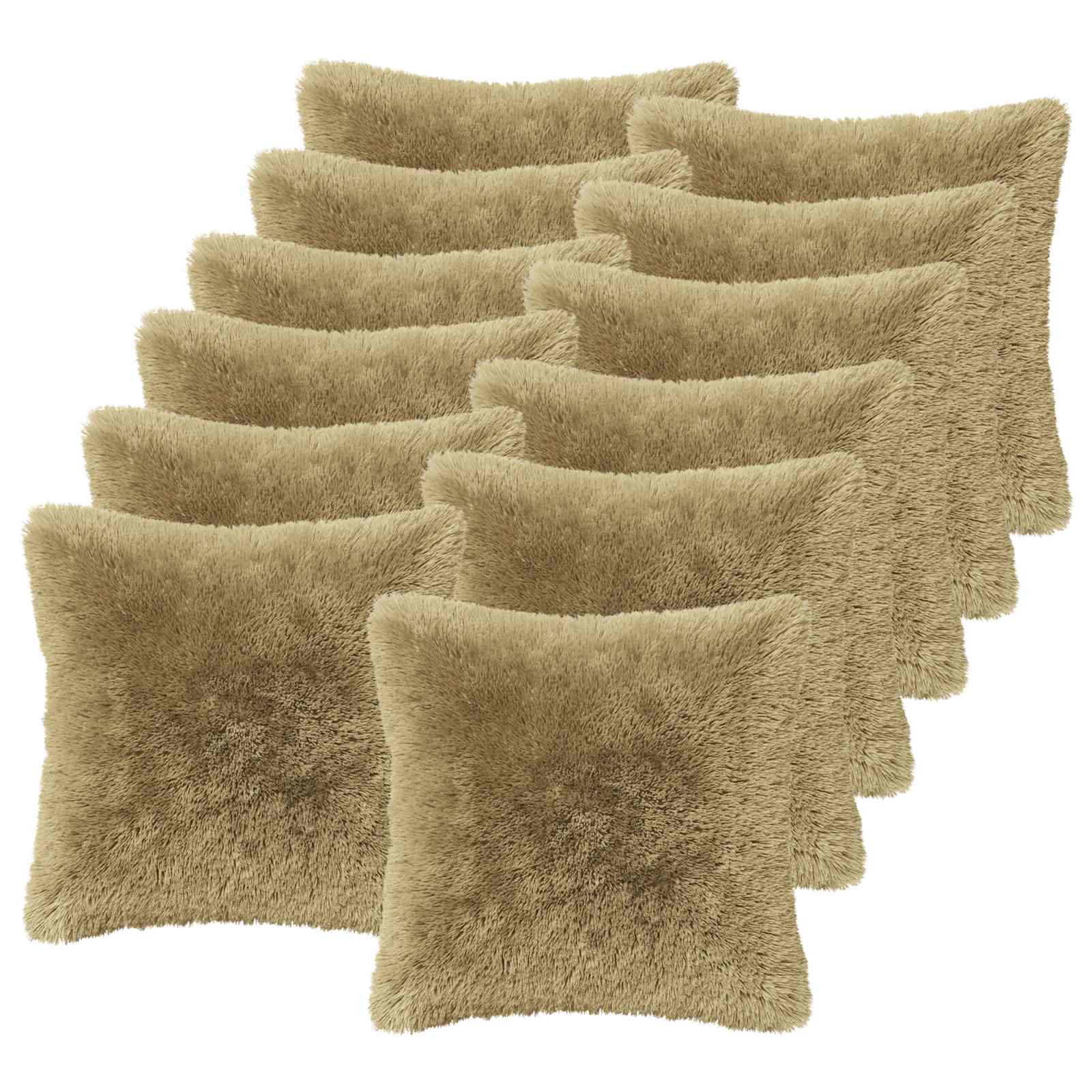 Cuscino con cuscino HEERLEN 6 pz Grigio Chiaro Fleece PV | homemem39